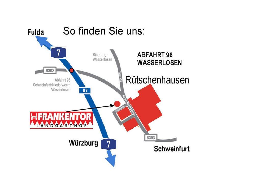 Landgasthof Frankentor Motel Wasserlosen Kültér fotó